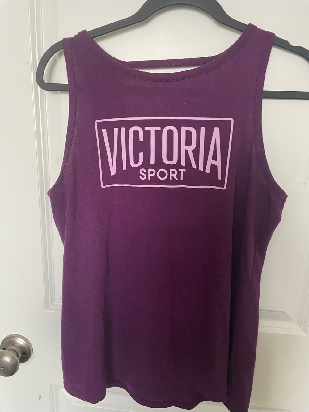Victoria's Secret Sport Purple Tank with Light Pink Logo